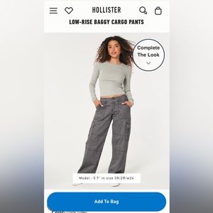Hollister low rise cargo pants